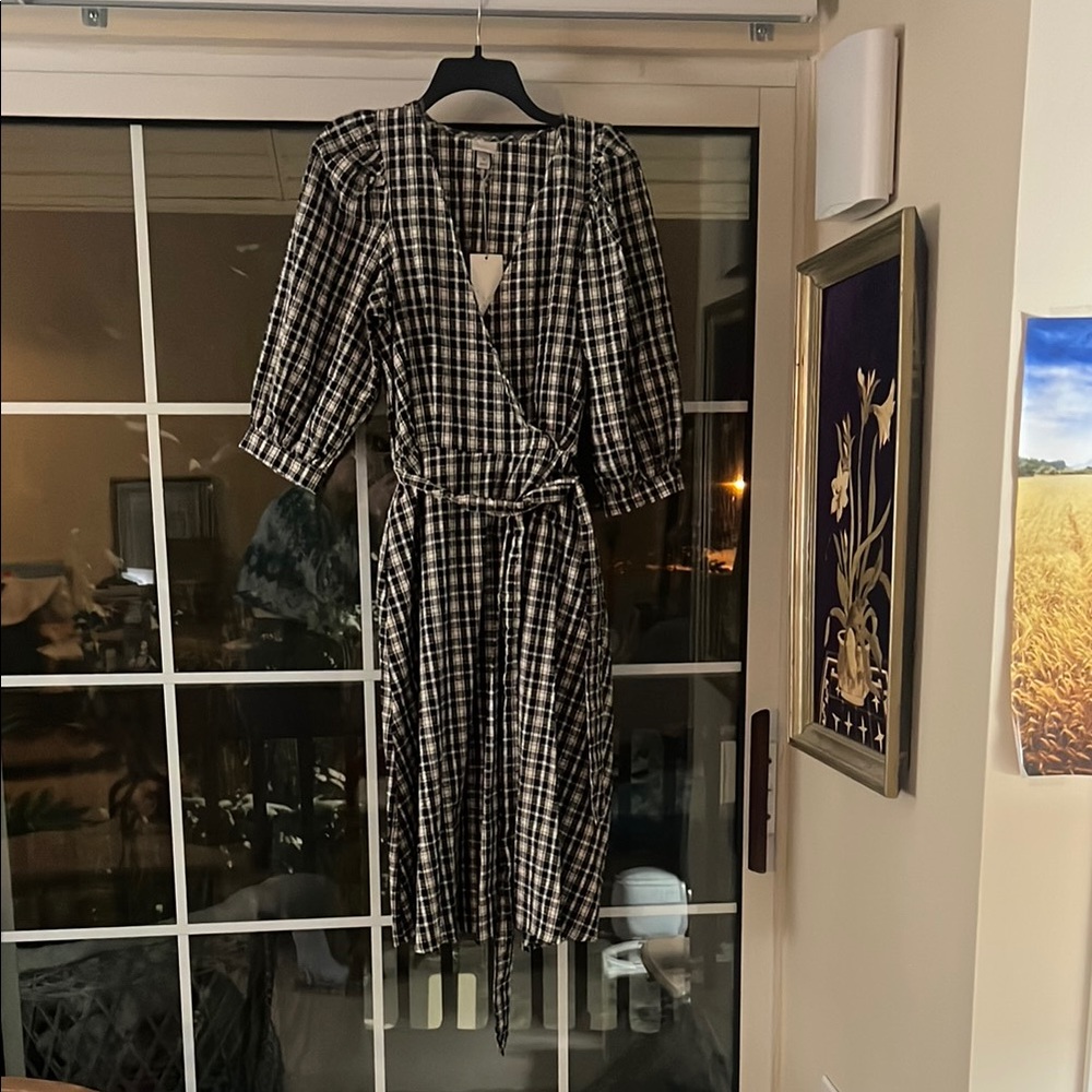 Plaid Wrap style Dress